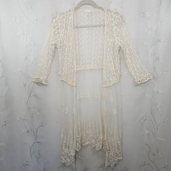 Lace, Open Front, Cardigan/Cover-up - Picture 7 of 8